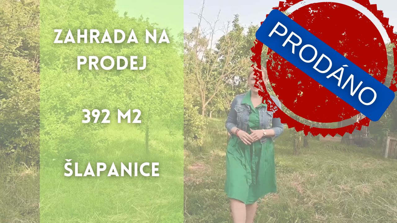 PRODÁNO Prodej zahrady, Šlapanice, 392m2